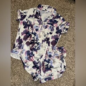 Stars Above Pajama Set in Purple and White